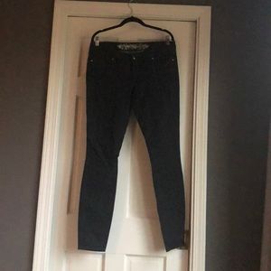 Dark denim mid rise jeans